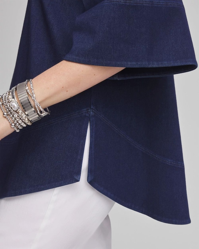Off-the-Shoulder Denim Top - image 4